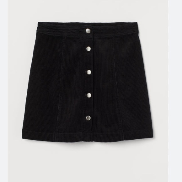 H&M Dresses & Skirts - H&M divided button down‎ black jean mini skirt
